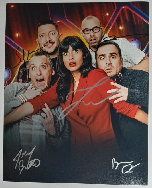 Jameela Jamil, Joe Gatto, Sal Vulcano, Brian Quinn & James Murray
