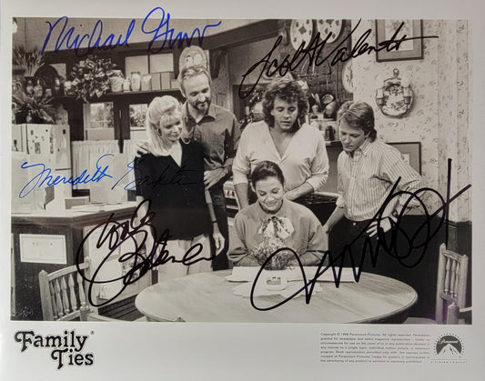 Michael J. Fox, Justine Bateman, Scott Valentine, Meredith Baxter & Michael Gross